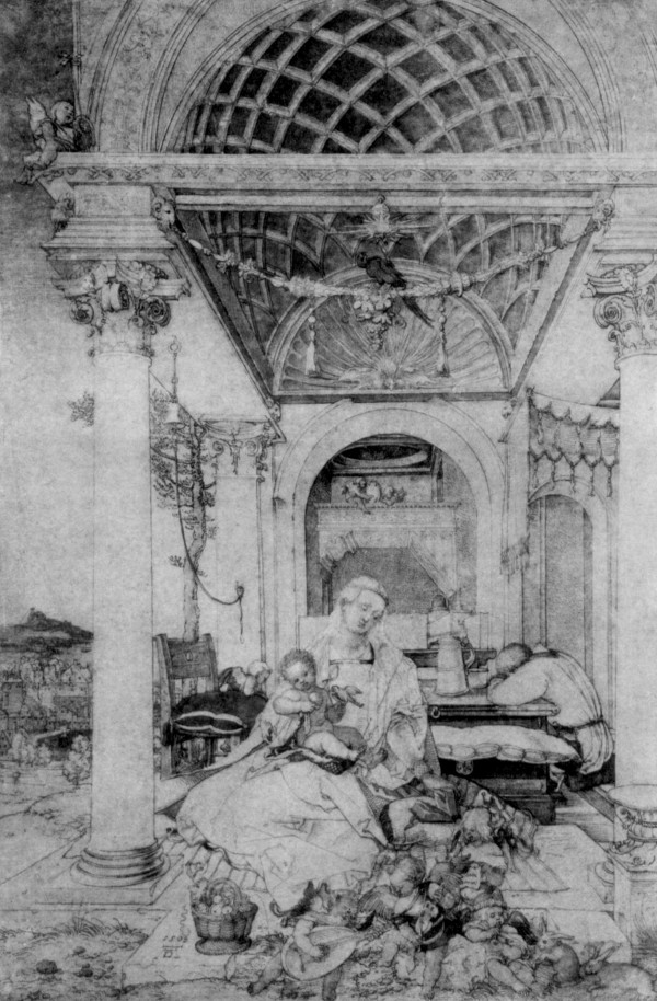 The holy family in a hall by Albrecht Durer